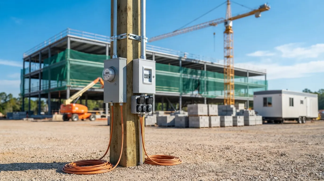 Temporary Power Pole in Orland Park, IL